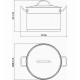 Caldeirão 24cm 7,8 Litros Professional Em Aço Inox Tramontina Fundo Triplo Com Tampa Plana Detalhe Satinado